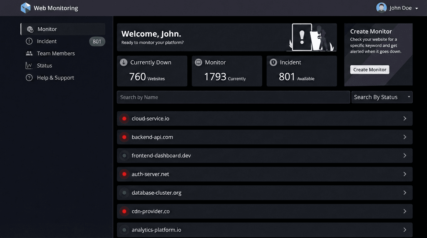 Falcon Dashboard Screenshot