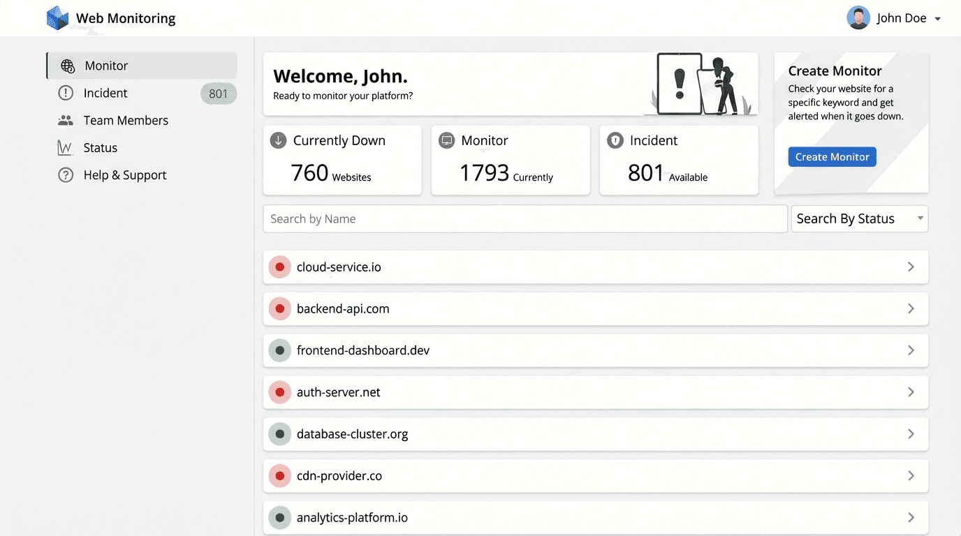 Falcon Dashboard Screenshot